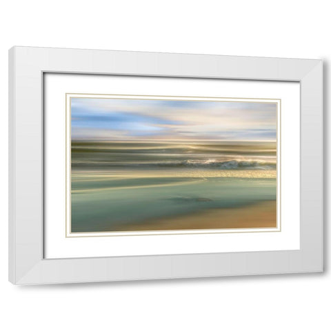 Topaz Light White Modern Wood Framed Art Print with Double Matting by Calascibetta, Mike
