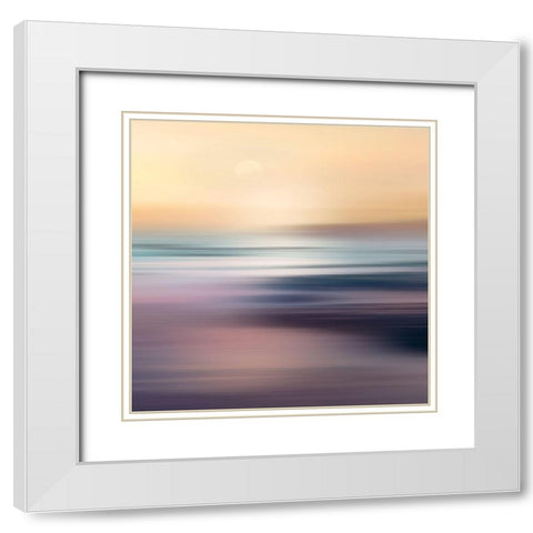 Zuma Beach White Modern Wood Framed Art Print with Double Matting by Calascibetta, Mike