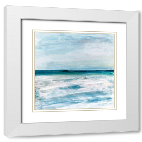 Azzurra White Modern Wood Framed Art Print with Double Matting by Jill, Susan