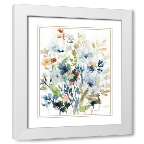 Holland Spring Mix White Modern Wood Framed Art Print with Double Matting by Robinson, Carol