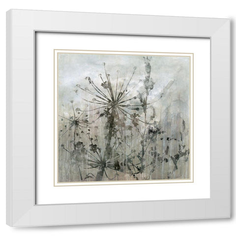 Winters Lace I White Modern Wood Framed Art Print with Double Matting by Robinson, Carol
