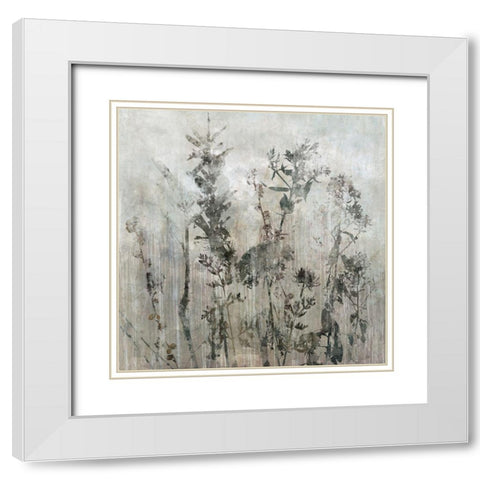 Winters Lace II White Modern Wood Framed Art Print with Double Matting by Robinson, Carol