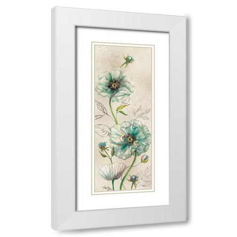 Sketches in Blue I White Modern Wood Framed Art Print with Double Matting by Robinson, Carol