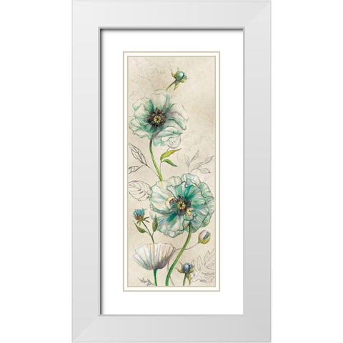Sketches in Blue I White Modern Wood Framed Art Print with Double Matting by Robinson, Carol