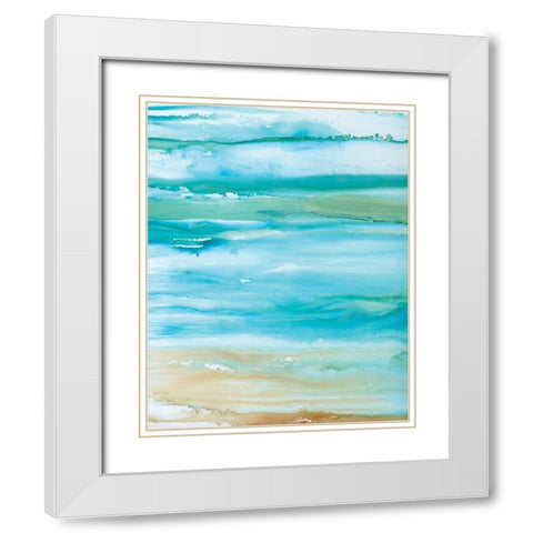 Coastal Abstract White Modern Wood Framed Art Print with Double Matting by Robinson, Carol