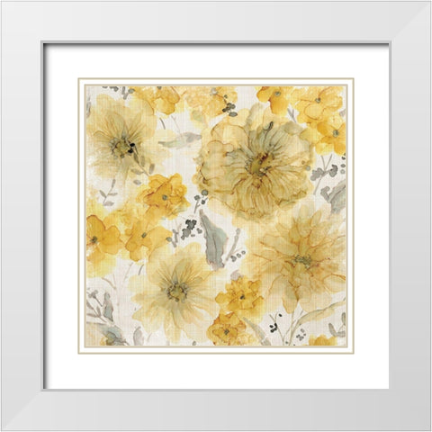 Sunshine and Linen White Modern Wood Framed Art Print with Double Matting by Robinson, Carol