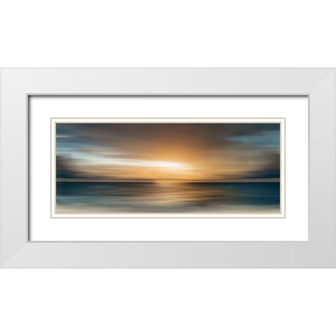 In The Beginning White Modern Wood Framed Art Print with Double Matting by Nan
