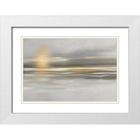 Soft Sea White Modern Wood Framed Art Print with Double Matting by Nan