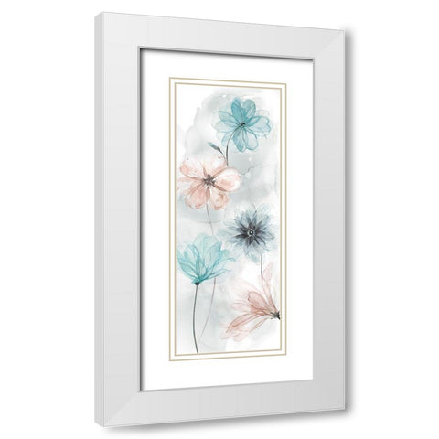 Transparent Rain White Modern Wood Framed Art Print with Double Matting by Robinson, Carol