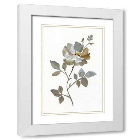 Neutral Rose I White Modern Wood Framed Art Print with Double Matting by Nan