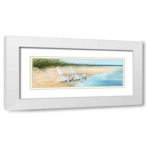 Water View II White Modern Wood Framed Art Print with Double Matting by Swatland, Sally