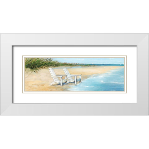 Water View II White Modern Wood Framed Art Print with Double Matting by Swatland, Sally