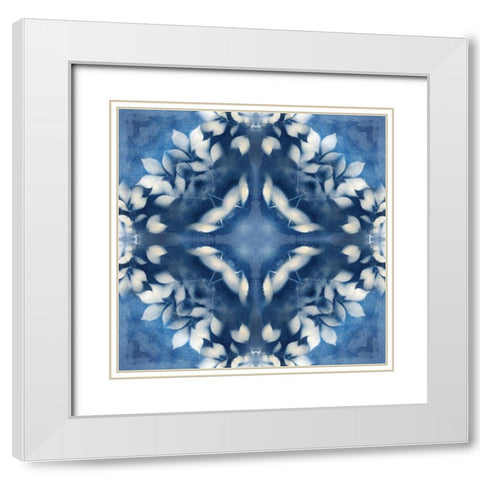 Navy Nature II White Modern Wood Framed Art Print with Double Matting by Nan