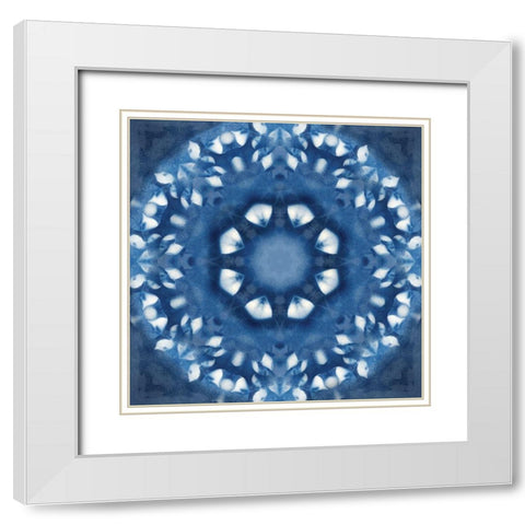 Navy Nature III White Modern Wood Framed Art Print with Double Matting by Nan