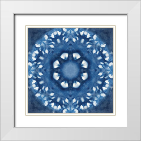 Navy Nature III White Modern Wood Framed Art Print with Double Matting by Nan