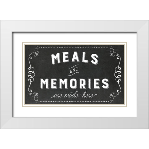 Meals and Memories White Modern Wood Framed Art Print with Double Matting by Murray, Amanda