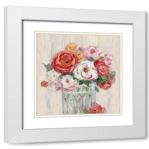 Just Peachy II White Modern Wood Framed Art Print with Double Matting by Swatland, Sally