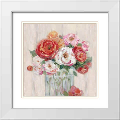 Just Peachy II White Modern Wood Framed Art Print with Double Matting by Swatland, Sally