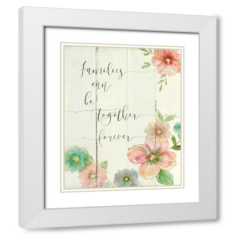 Together Forever White Modern Wood Framed Art Print with Double Matting by Robinson, Carol