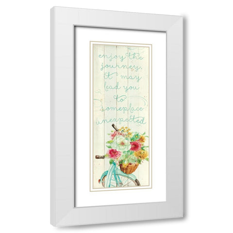 Someplace White Modern Wood Framed Art Print with Double Matting by Robinson, Carol