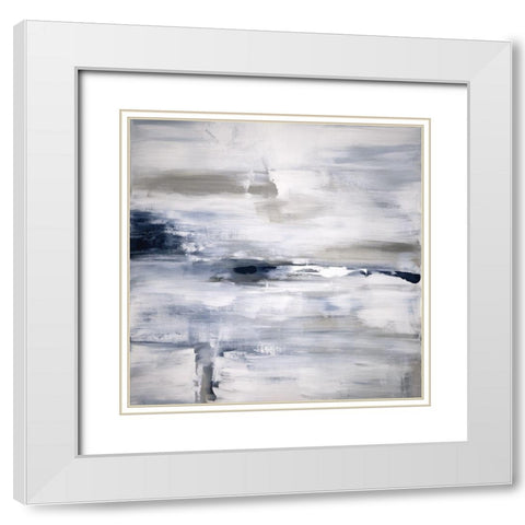 Shifting Tides I White Modern Wood Framed Art Print with Double Matting by Shapiro, Judith