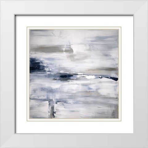 Shifting Tides I White Modern Wood Framed Art Print with Double Matting by Shapiro, Judith