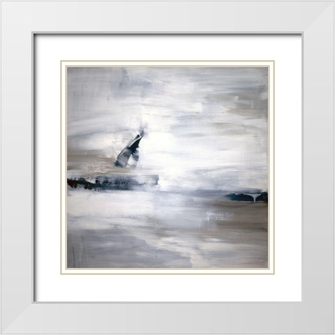 Shifting Tides II White Modern Wood Framed Art Print with Double Matting by Shapiro, Judith