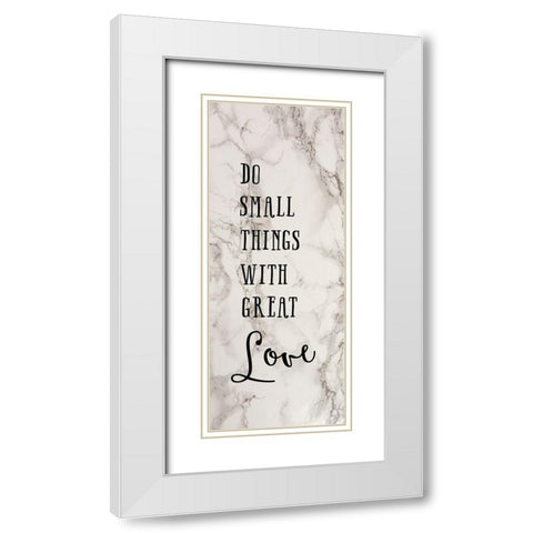 Great Love White Modern Wood Framed Art Print with Double Matting by Murray, Amanda