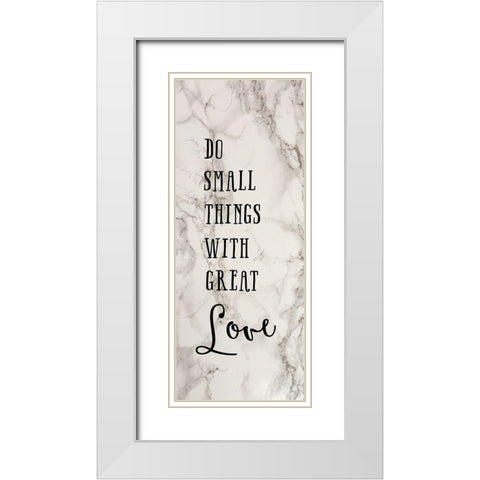 Great Love White Modern Wood Framed Art Print with Double Matting by Murray, Amanda