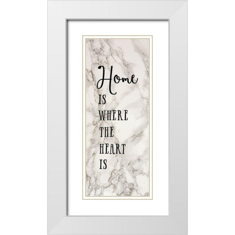 Where the Heart Is White Modern Wood Framed Art Print with Double Matting by Murray, Amanda