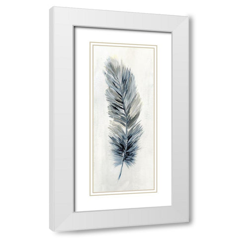 Soft Feathers II White Modern Wood Framed Art Print with Double Matting by Nan