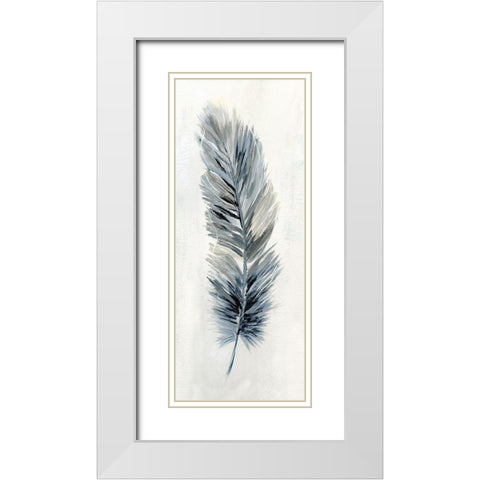 Soft Feathers II White Modern Wood Framed Art Print with Double Matting by Nan
