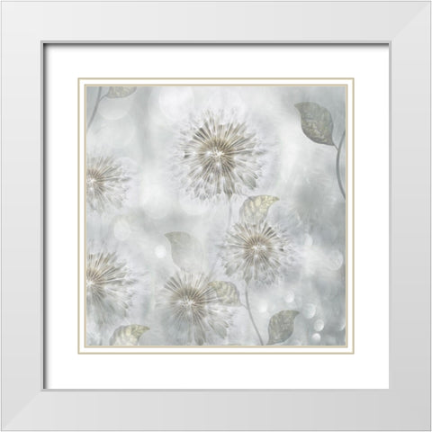 Blowing Wishes II White Modern Wood Framed Art Print with Double Matting by Weisz, Irene