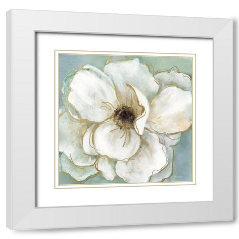 Soft Teal White Modern Wood Framed Art Print with Double Matting by Robinson, Carol