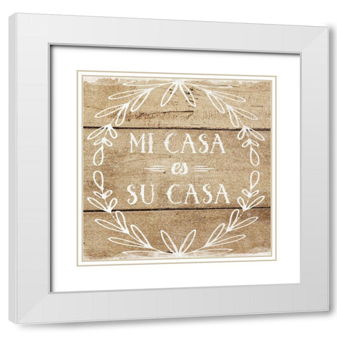 Mi Casa White Modern Wood Framed Art Print with Double Matting by Murray, Amanda
