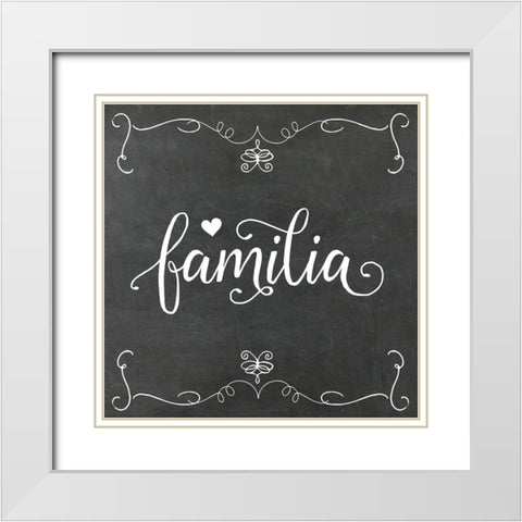Familia White Modern Wood Framed Art Print with Double Matting by Murray, Amanda