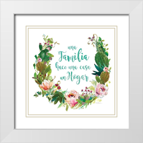 Casa Hogar White Modern Wood Framed Art Print with Double Matting by Robinson, Carol