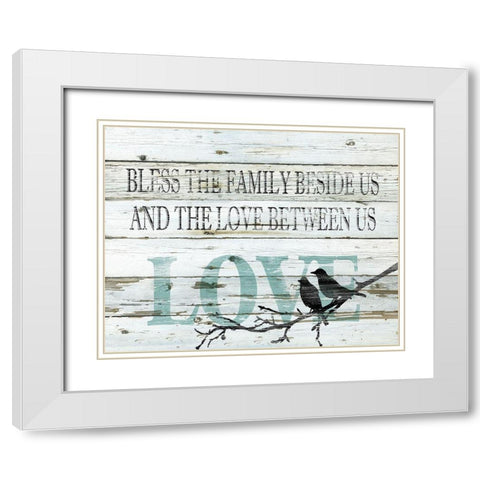 Love Between Us White Modern Wood Framed Art Print with Double Matting by Robinson, Carol