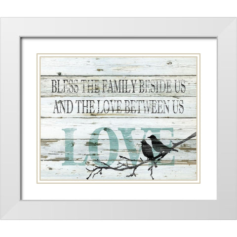 Love Between Us White Modern Wood Framed Art Print with Double Matting by Robinson, Carol