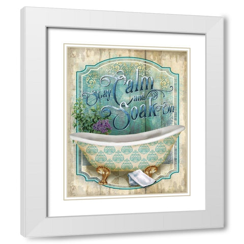 Soak On White Modern Wood Framed Art Print with Double Matting by Knutsen, Conrad