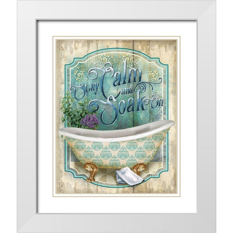 Soak On White Modern Wood Framed Art Print with Double Matting by Knutsen, Conrad
