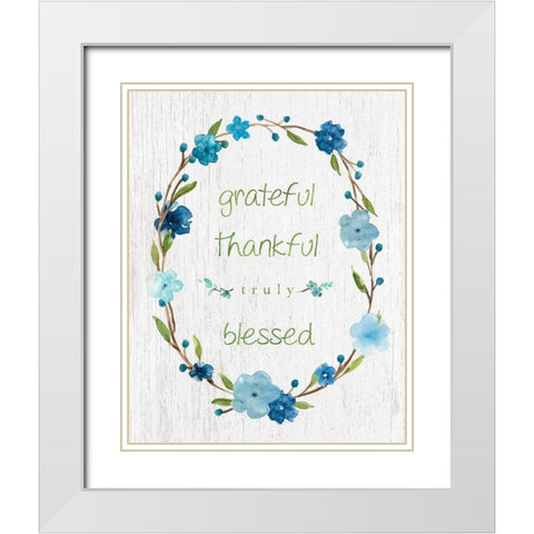 Blessed Flower White Modern Wood Framed Art Print with Double Matting by Robinson, Carol