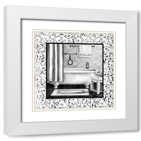 Black and White White Modern Wood Framed Art Print with Double Matting by Robinson, Carol