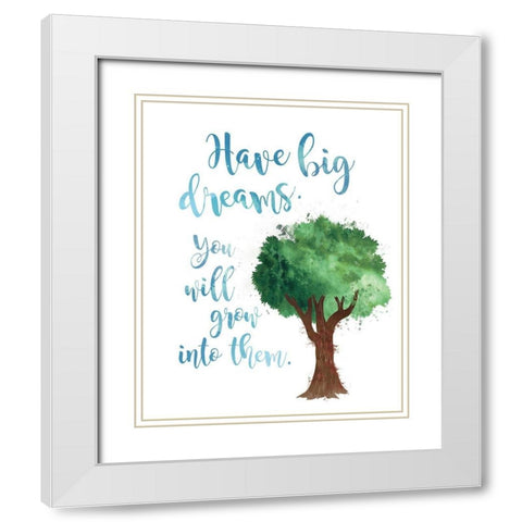 Big Dreams White Modern Wood Framed Art Print with Double Matting by Murray, Amanda