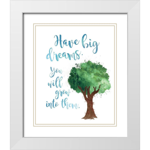 Big Dreams White Modern Wood Framed Art Print with Double Matting by Murray, Amanda