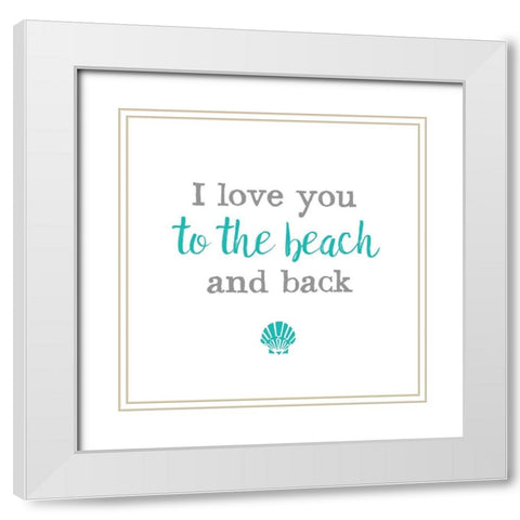 To the Beach White Modern Wood Framed Art Print with Double Matting by Murray, Amanda