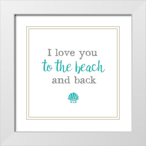 To the Beach White Modern Wood Framed Art Print with Double Matting by Murray, Amanda