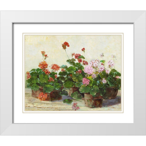 Veranda in Positano II White Modern Wood Framed Art Print with Double Matting by Swatland, Sally