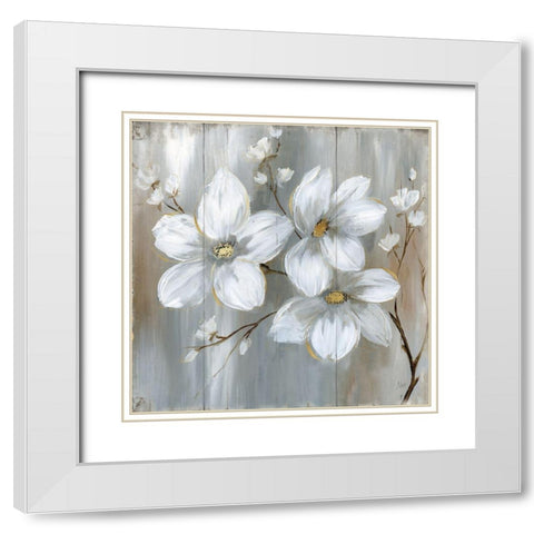 Summer in Neutral II White Modern Wood Framed Art Print with Double Matting by Nan