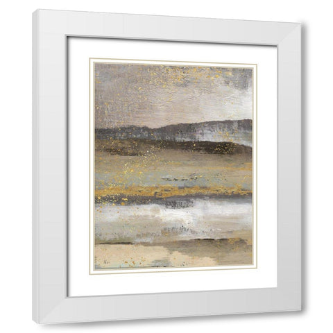 Rolling Hills Detail I White Modern Wood Framed Art Print with Double Matting by Nan